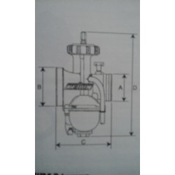 Carburateur Keihin 35 mm PWK 2 temps 1000-70R-AA02 KEIHIN