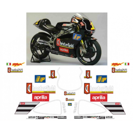 Kit adhésifs Aprilia RS 250 - 1998 - GP Chesterfield Biaggi Replica ADH_APR.RS.250A-98.GP-BIAGGI CLUBPARTS