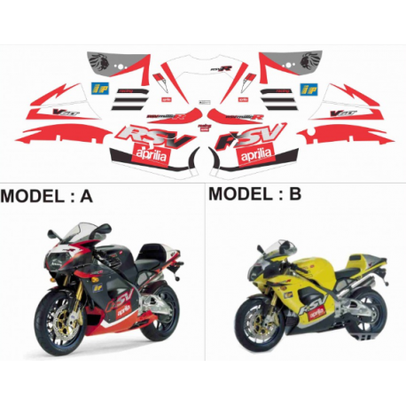 Kit adhésifs Aprilia RSV 1000 R - 2001 ADH_APR.RSV1000R/01 CLUBPARTS