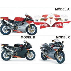 Kit adhésifs Aprilia RSV 1000 R - 2004 - Factory ADH_APR.RSV.1000-R-04.FACTORY CLUBPARTS