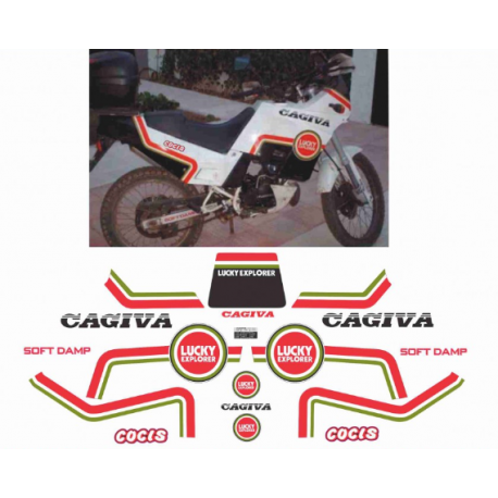 Kit adhésifs Cagiva 50 Cocis - 1988 - Lucky Explorer ADH_CAG.COCIS50-LUCKY/88 CLUBPARTS
