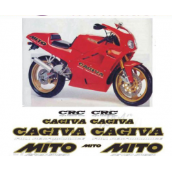 Kit adhésifs Cagiva 125 MITO - 1992 D02283 CLUBPARTS