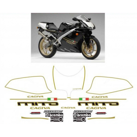 Kit adhésifs Cagiva 125 Mito EV - 2007 - Anniversary ADH_CAG.MITO.125-ANNIVERSARY-07 CLUBPARTS