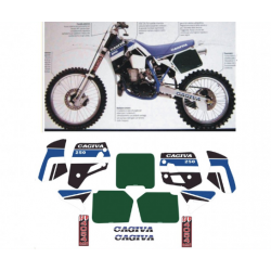 Kit adhésifs Cagiva WMX 250 - 1989 DEC000020770 DECALMOTO