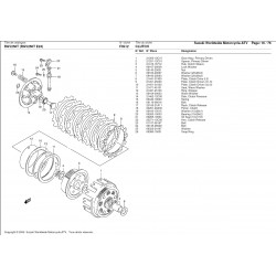 Disques d'embrayage lisses (x6) - Pièce d'origine Suzuki - Aprilia RS 250 / Suzuki RGV 250 - SUZUKI OEM 21451-28C31-000 SUZUK...