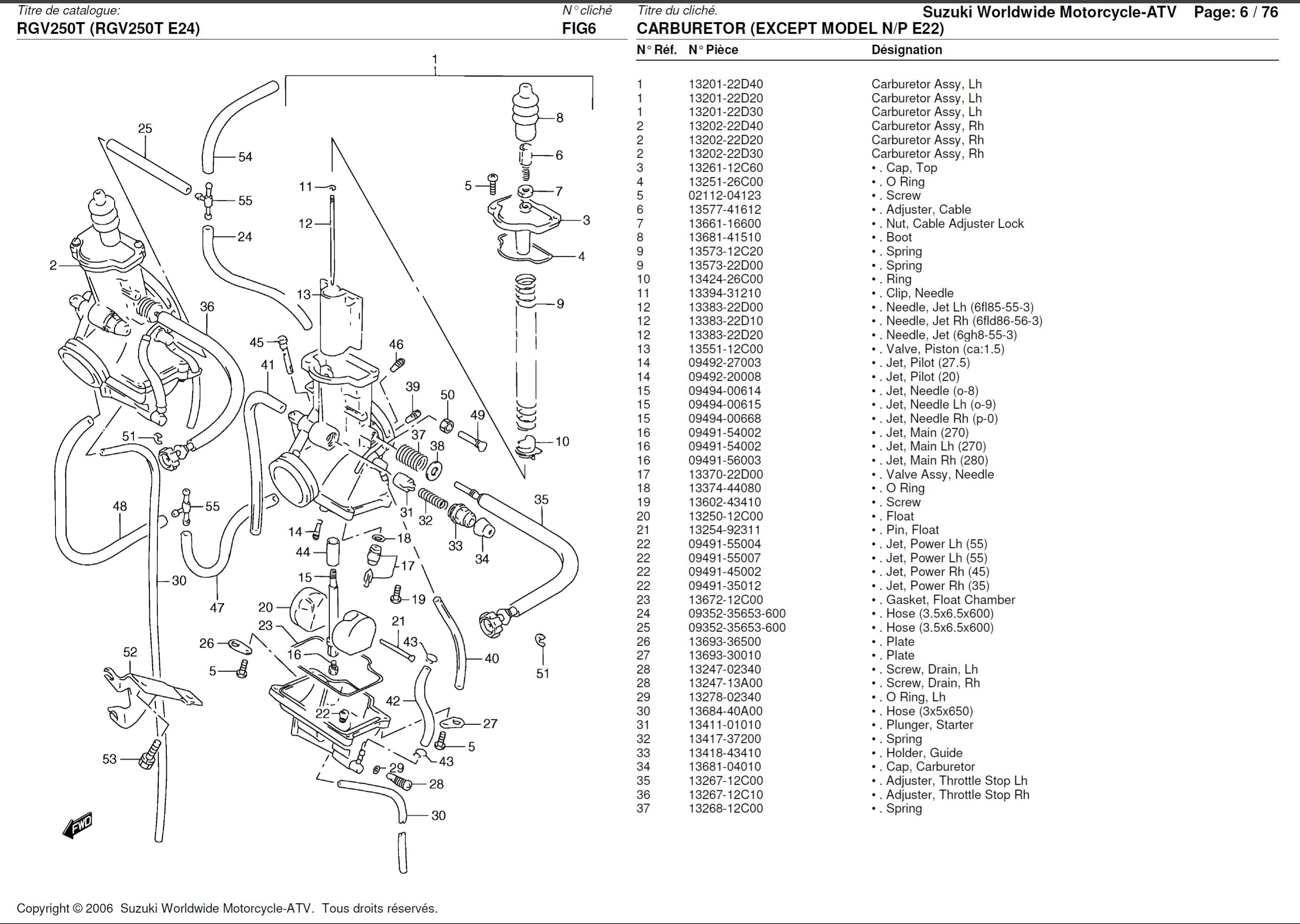Kit réparation de robinet d'essence Moose Racing Suzuki DR 350 SE / DR 650  SE