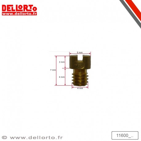 Gicleur de ralenti Ø 4 mm - PHBN/PHVA/PHBH/PHVB/VHSG - DELLORTO DEL_11600_XXX