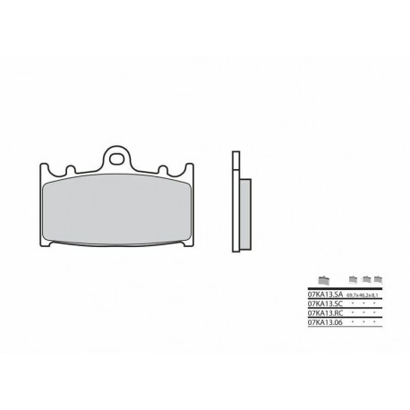Plaquettes de frein avant ROUTE - Métal fritté - BREMBO BRB_07KA13SA BREMBO s.p.a.