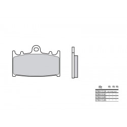 Plaquettes de frein avant ROUTE - Métal fritté - BREMBO