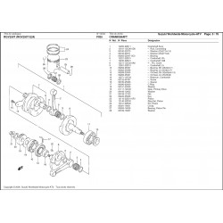 Masse centrale de vilebrequin - Pièce d'origine Suzuki - Aprilia RS 250 / Suzuki RGV 250 - SUZUKI OEM 12240-22D02-000