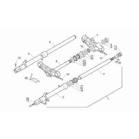 Roulement inférieur de colonne de direction Aprilia 125 - APRILIA Oem APR_AP8110024 APRILIA OEM
