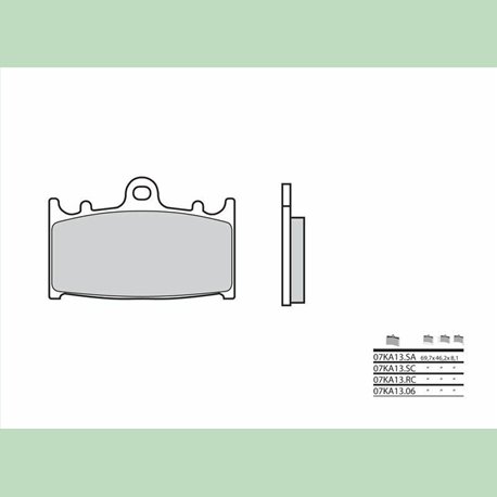 Plaquettes de frein avant ROUTE - Carbone/Céramique - BREMBO BRB_07KA1306 BREMBO s.p.a.
