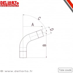 Kit tube passe-câble à 32° pour PHBE, PHBG, PHBH, PHBL, PHF, PHM, PHSB, SHA, VHSA et VHSB - DELLORTO DEL_53073_00 DELL'ORTO