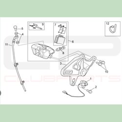 Etrier de frein arrière pour Aprilia 125 - 2005/2010 - APRILIA OEM APR_AP8133845 APRILIA OEM