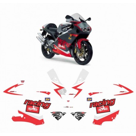 Kit adhésifs Aprilia RS 250 - Diablo Black Melandri - 2001 / 2002 ADH_APR.RS250-MEL01 CLUBPARTS