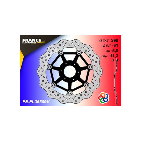 Disque de frein Avant Wave pour Aprilia RS 250 - FRANCE EQUIPEMENT FEQ_FE.FL36509V France Equipement