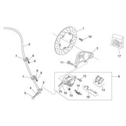 Kit de réparation d'étrier de frein Arrière pour Aprilia RS 125 - 1995/2005 - APRILIA OEM APR_AP8113818 APRILIA OEM