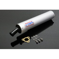 Silencieux Classic "Long" en Aluminium avec embout inox Noir pour 2 temps - TYGA TYG_EXSL-0001B TYGA