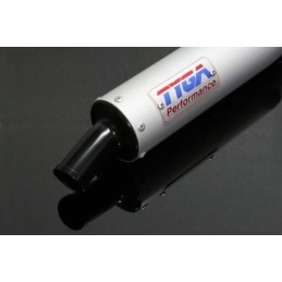 Silencieux Classic "Long" en Aluminium avec embout inox Noir pour 2 temps - TYGA TYG_EXSL-0001B TYGA