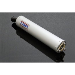 Silencieux Classic "Long" en Aluminium avec embout inox Noir pour 2 temps - TYGA TYG_EXSL-0001B TYGA
