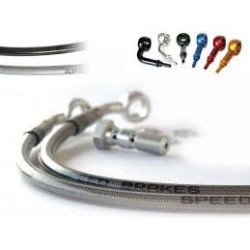 Durite de freins Aviation - Finition Inox - Montage Avant pour Aprilia AF1 125 SP A.E. - SPEEDBRAKES