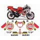 Kit adhésif Suzuki RGV 250 VJ22 - 1991/1995 - Lucky Strike ADH_SUZ.RGV250-91/95-LUCKY SUZUKI OEM