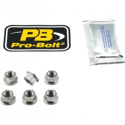 Pack de 6 écrous de couronne INOX - Ø8x1.25 mm pour Aprilia RS 250 Mk2 - PRO-BOLT PBO_SS6SPN8 PRO-BOLT