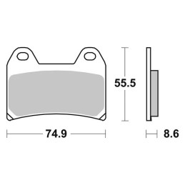 Plaquettes de frein avant Métal Fritté - Aprilia RS 250 Mk2 - BREMBO RACING BRB_07BB19SA BREMBO s.p.a.