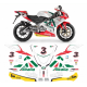 Kit adhésifs Aprilia RS 125 - 2010 - Biaggi Alitalia Replica ADH_APR.RS125-BIAGGI-ALITALIA/10 CLUBPARTS